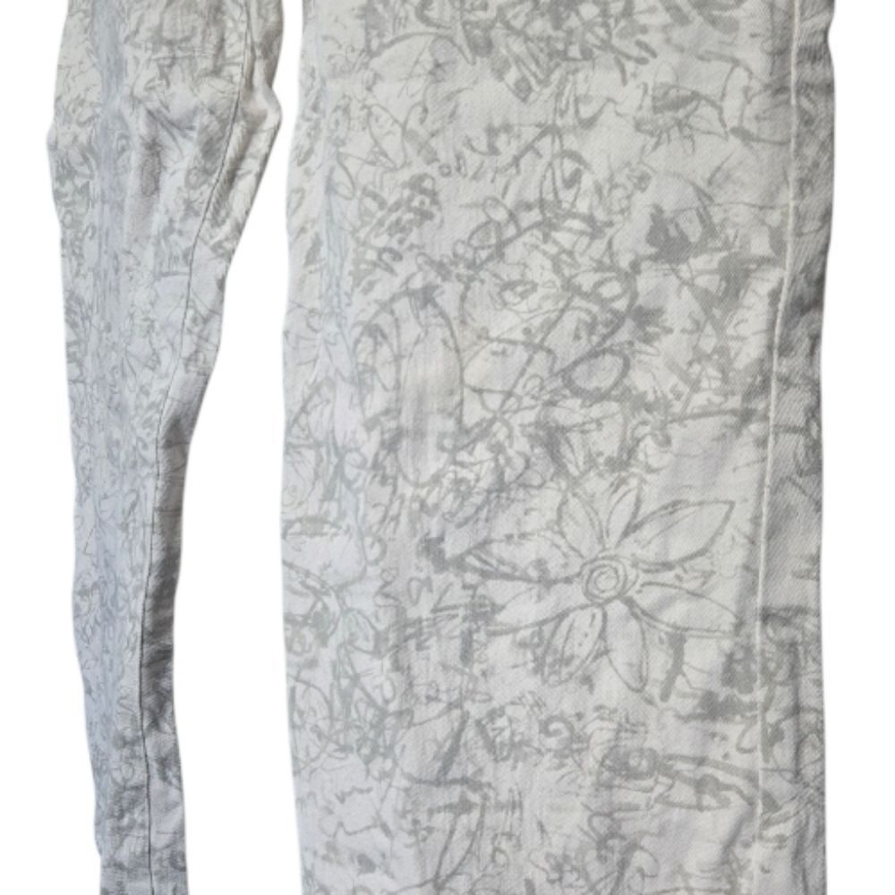 CITY DKNY FUNKY FUN PRINY OFFWHITE JEANS - 10